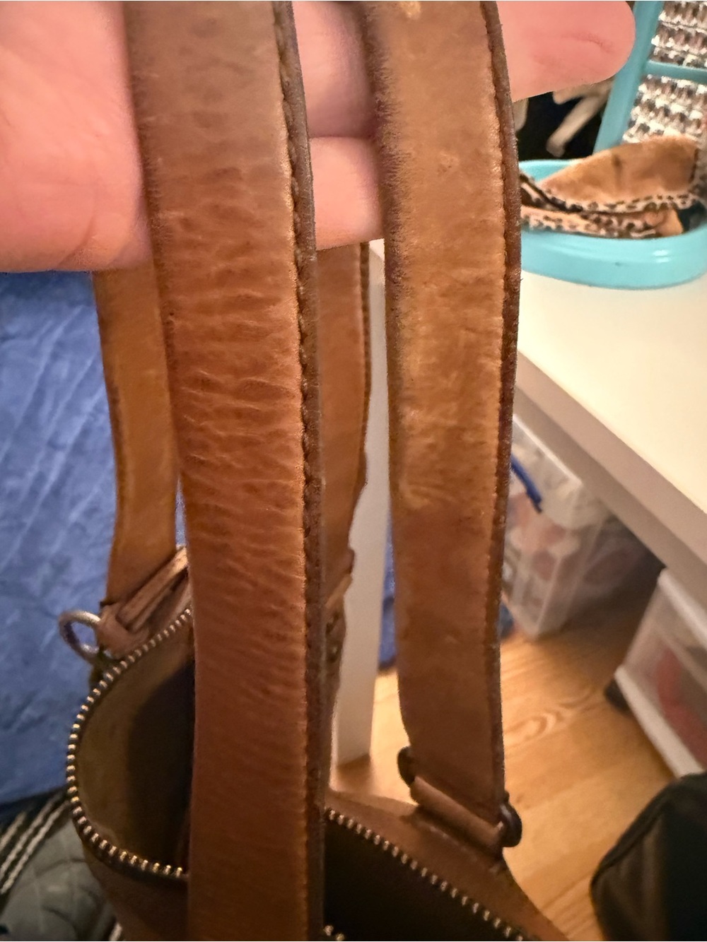 Vintage Authentic Fossil Vintage Leather Tote Bag - Picture 16 of 16
